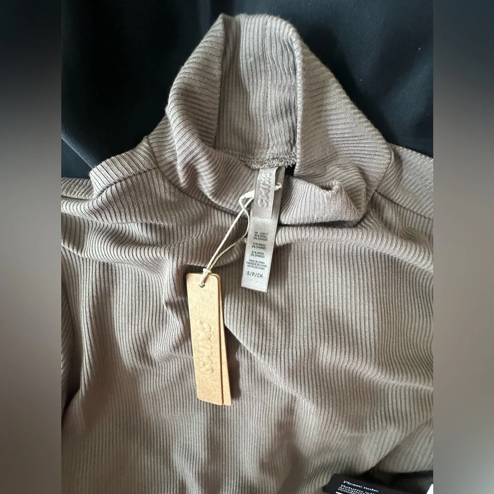 NWT SKIMS Soft Lounge Mock Neck Long Sleeve Dress Size SMALL - Picture 2 of 10